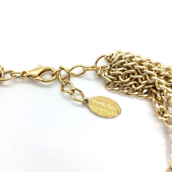 3/$30 MARCIELLI RODRIGUES PASTEL PEARL GOLD LAYERED NECKLACE BEADED BEADS BOHO - Picture 4 of 12